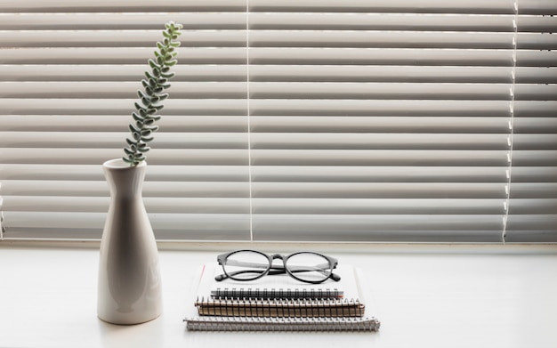 Free photo office desk still life