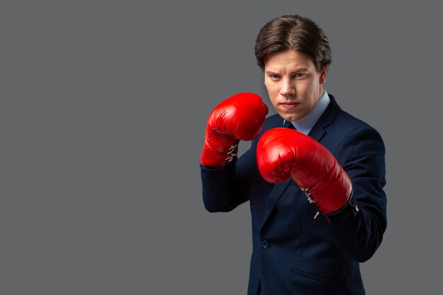 Office worker preparing for business competition