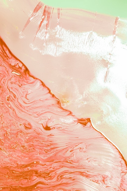 Oil abstract of salmon water waves