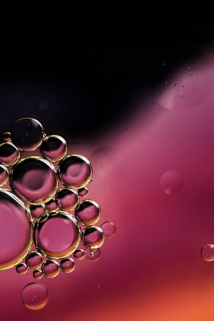 Oil drops in water abstract psychedelic pattern image