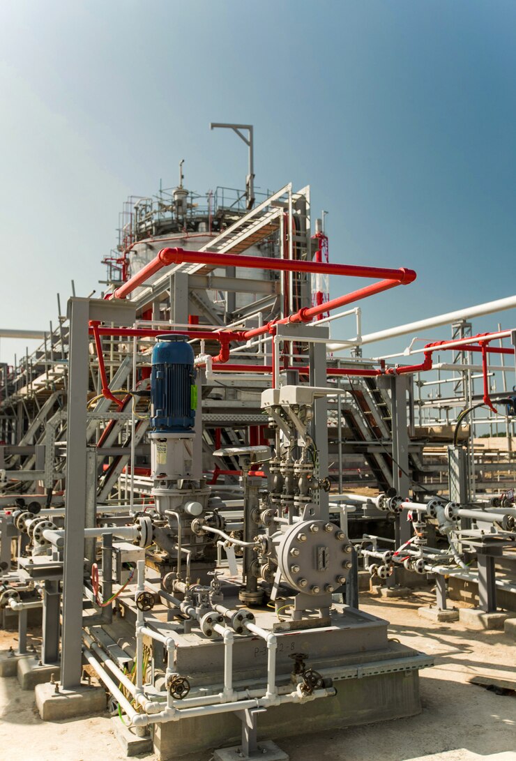 Бесплатный Фотография нефтяной завод на территории