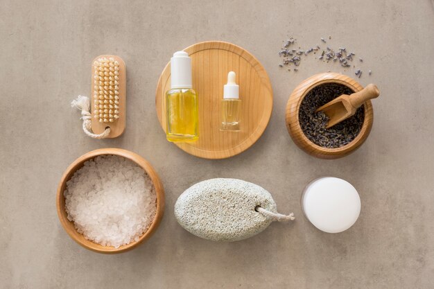 Oils and soap beauty and health spa concept