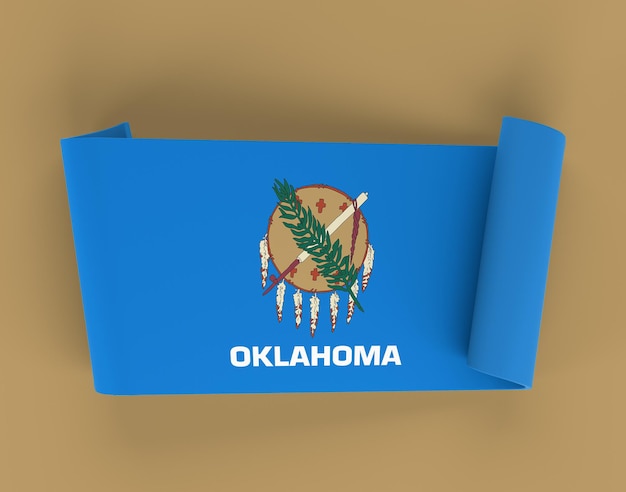 Free photo oklahoma ribbon banner