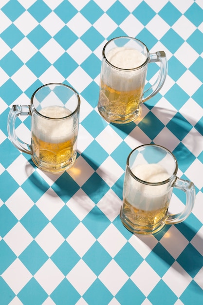 Oktoberfest arrangement with delicious glass of beer