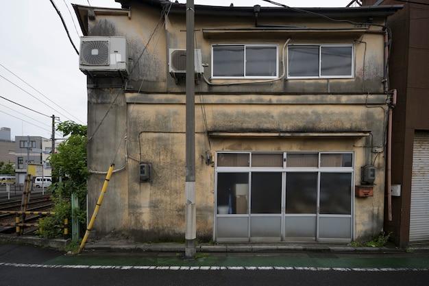 古い廃屋の背景