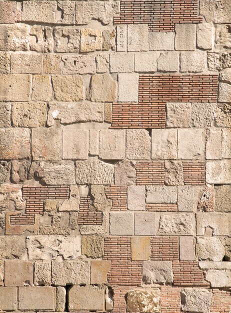 Old beige brick wall