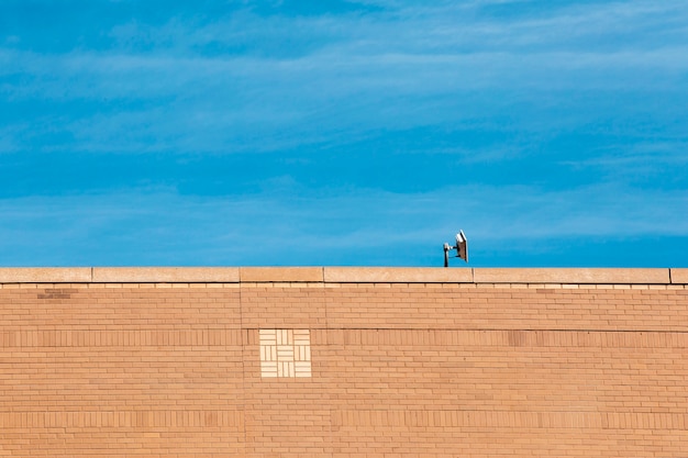 Old brick building with blue sky