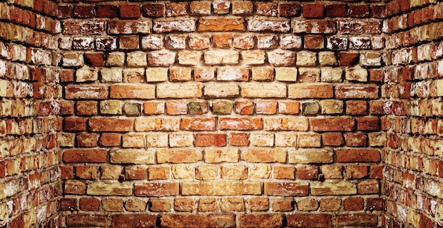 Free photo old brick wall background