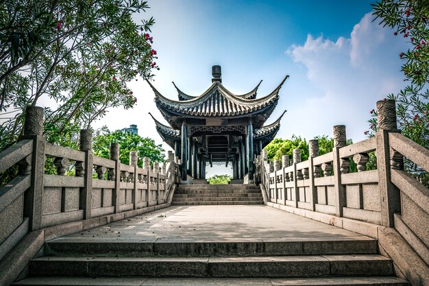 Old bridge in Chinese park