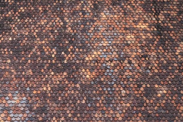 Old brown Roof Tile pattern background texture