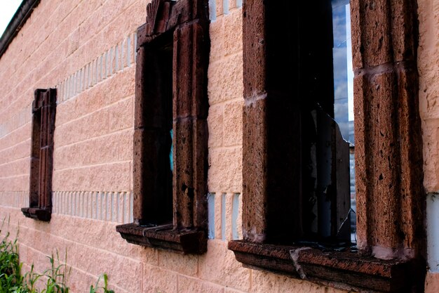 Old building with broken windows