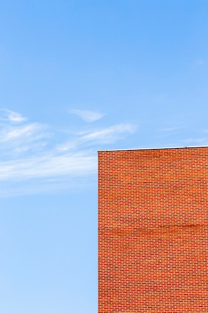 Old building with orange bricks design