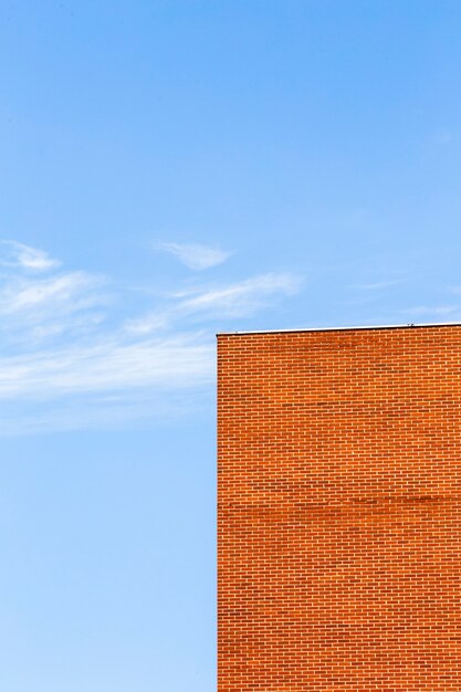 Old building with orange bricks design