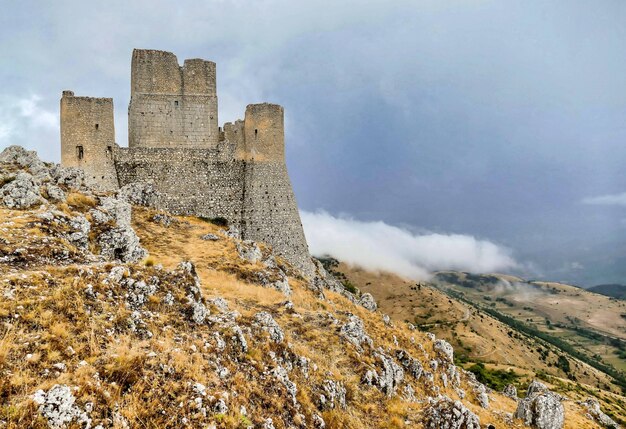 Old castle in the rocky mountain