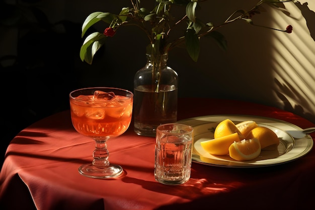 Free photo old fashioned negroni cocktail wallpaper