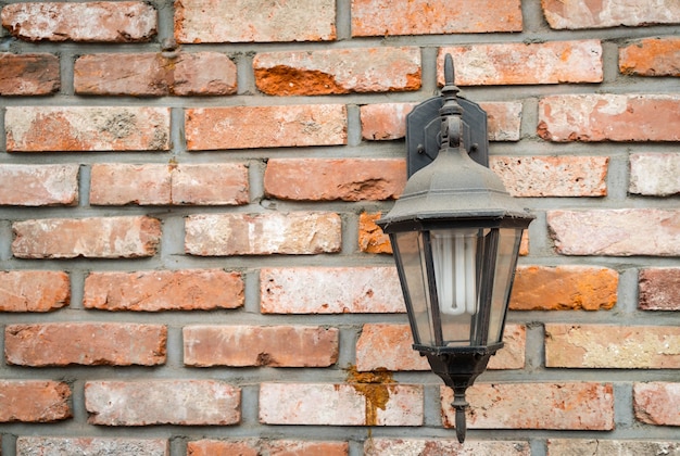 old lamp on wall