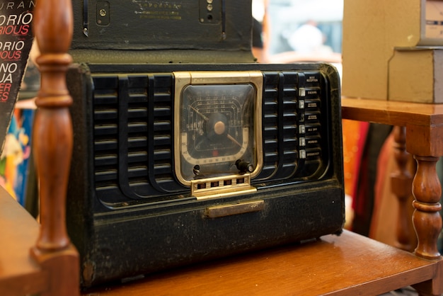 Free photo old machine at second hand market