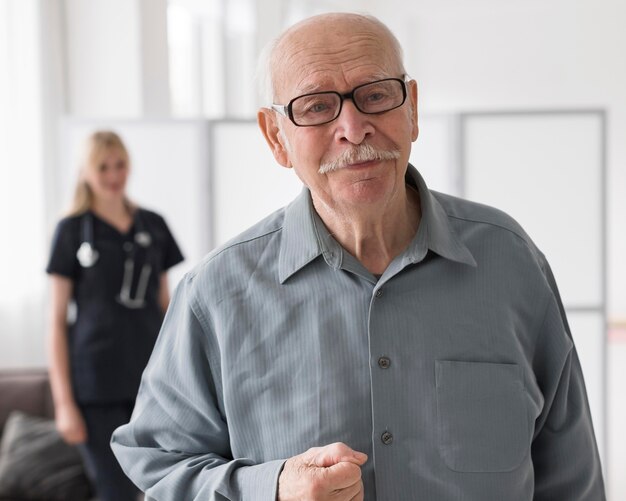 Old man in a nursing home