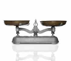 Free photo old metal balance to weigh