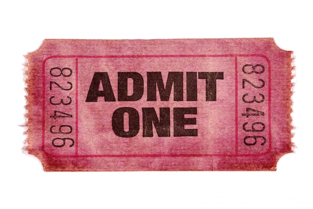 오래된 영화 티켓, 붉은 색
