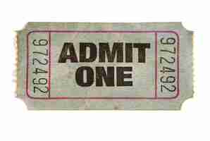 Free photo old movie ticket