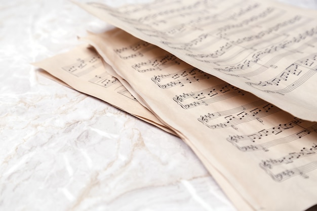 Old music notes