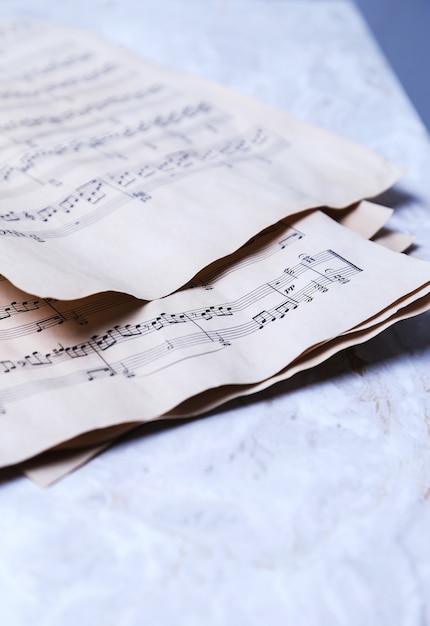 Free photo old music notes