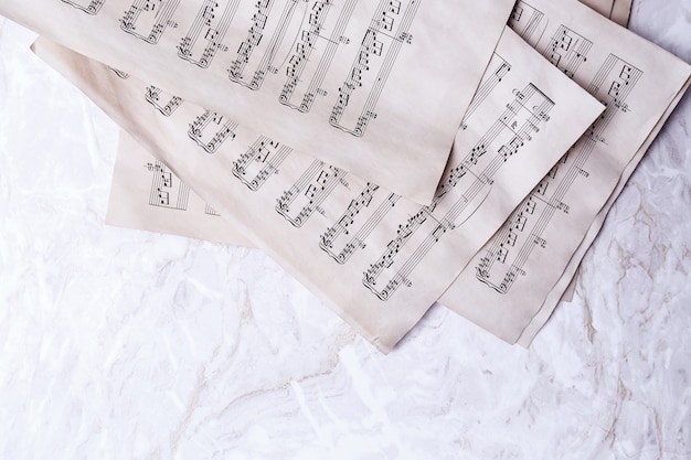 Old music notes