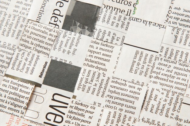 Old newspaper background above view