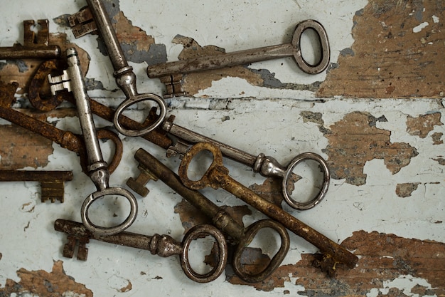 Free photo old ornate keys