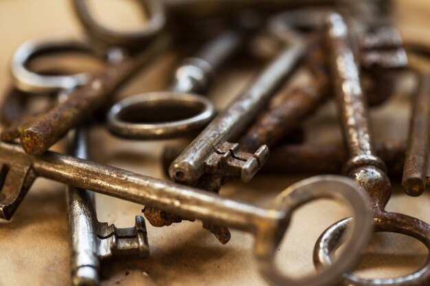 Old ornate keys