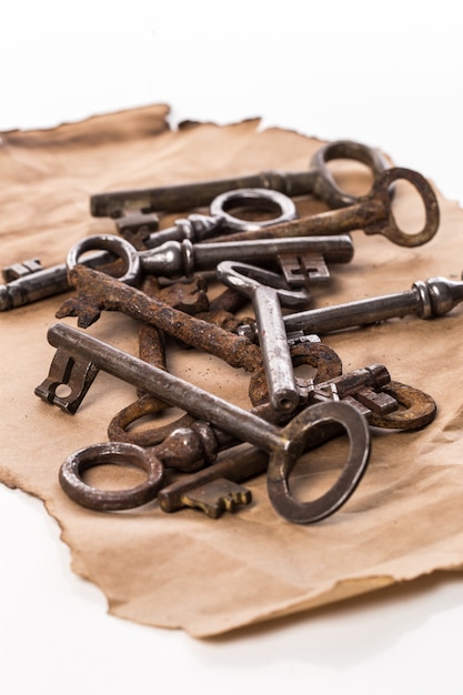 Free photo old ornate keys