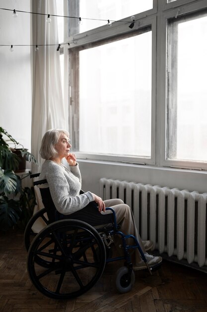 Old patient suffering from parkinson