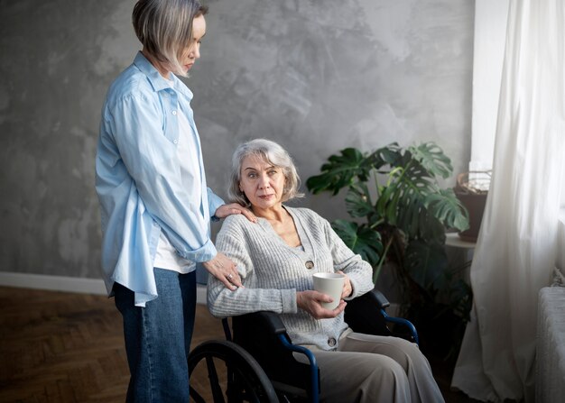 Old patient suffering from parkinson