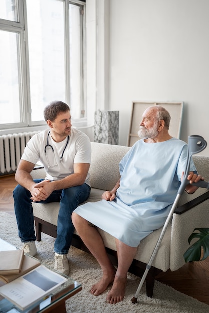 Old patient suffering from parkinson