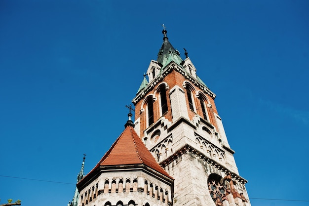 Old roman catholic church in gothic style