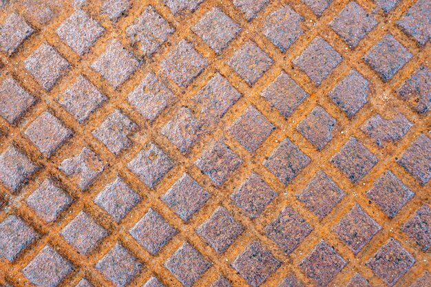 Old rusty metallic surface close-up