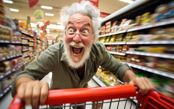 Free Photo old senior man having fun