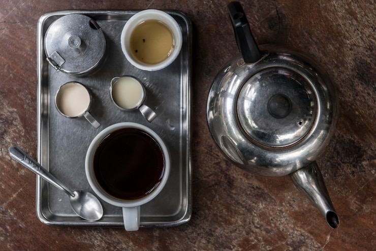 Free Photo old style asian coffee set