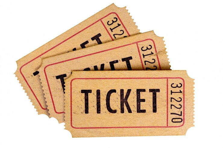 Free Photo old tickets isolated on a white background.