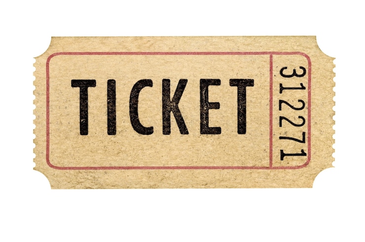 Free Photo old used brown torn ticket stub isolated