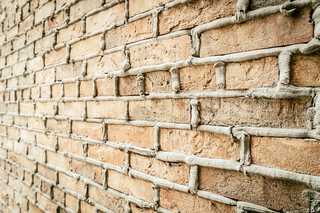 Old vintage brick wall background