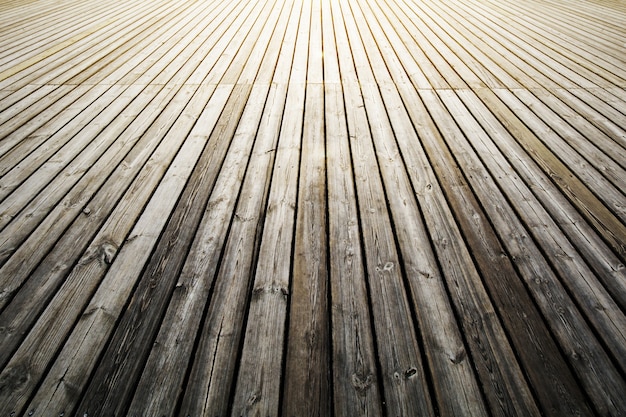 Old vintage dark wooden floor.