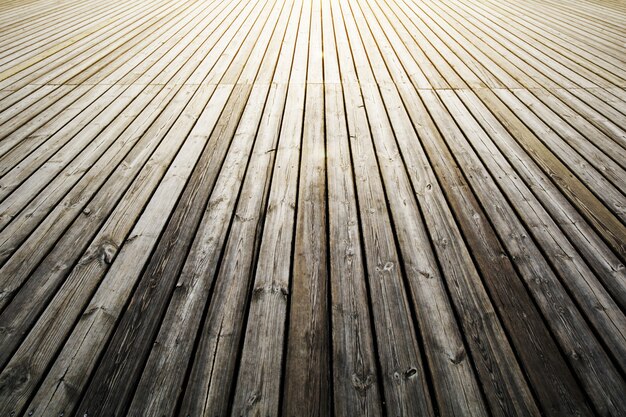 Old vintage dark wooden floor.