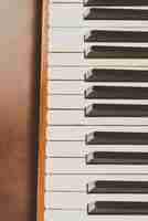 Free photo old vintage piano keys
