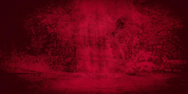 Старая текстура стены цемент черный красный фон абстрактный темный цвет дизайн светлый с белым градиентом фона