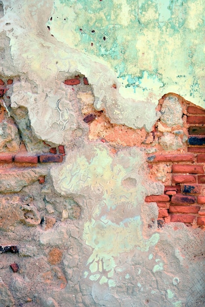 Free photo old wall with beautiful color in old san juan, puerto rico.