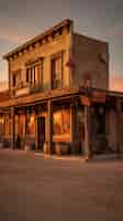 Free photo old western town concept