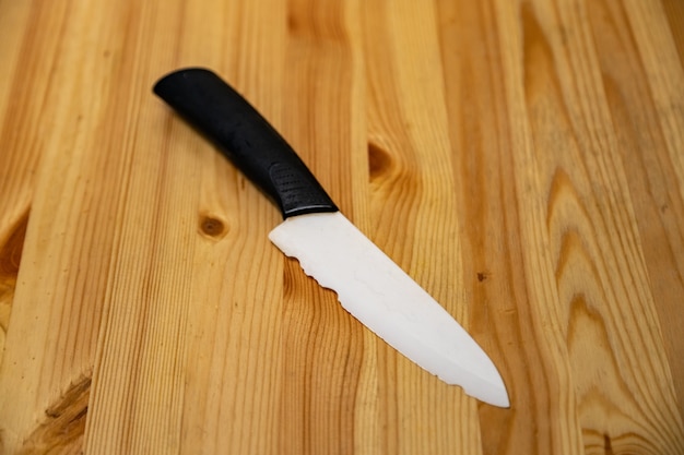 Premium Photo | Old white ceramic knife with a broken blade broken  substandard knife