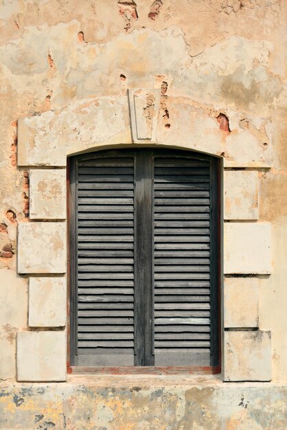 Old window in El Morro castle San Juan, Puerto Rico.